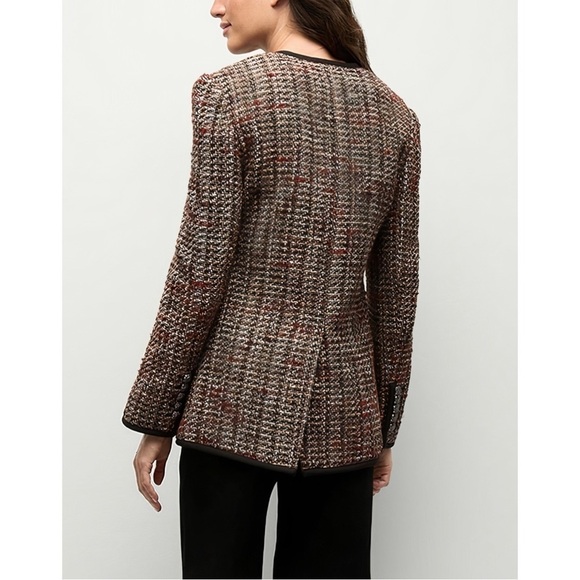 NWOT Veronica Beard Dickey Tweed Wool-Blend Watkins Collarless Jacket - Picture 4 of 7